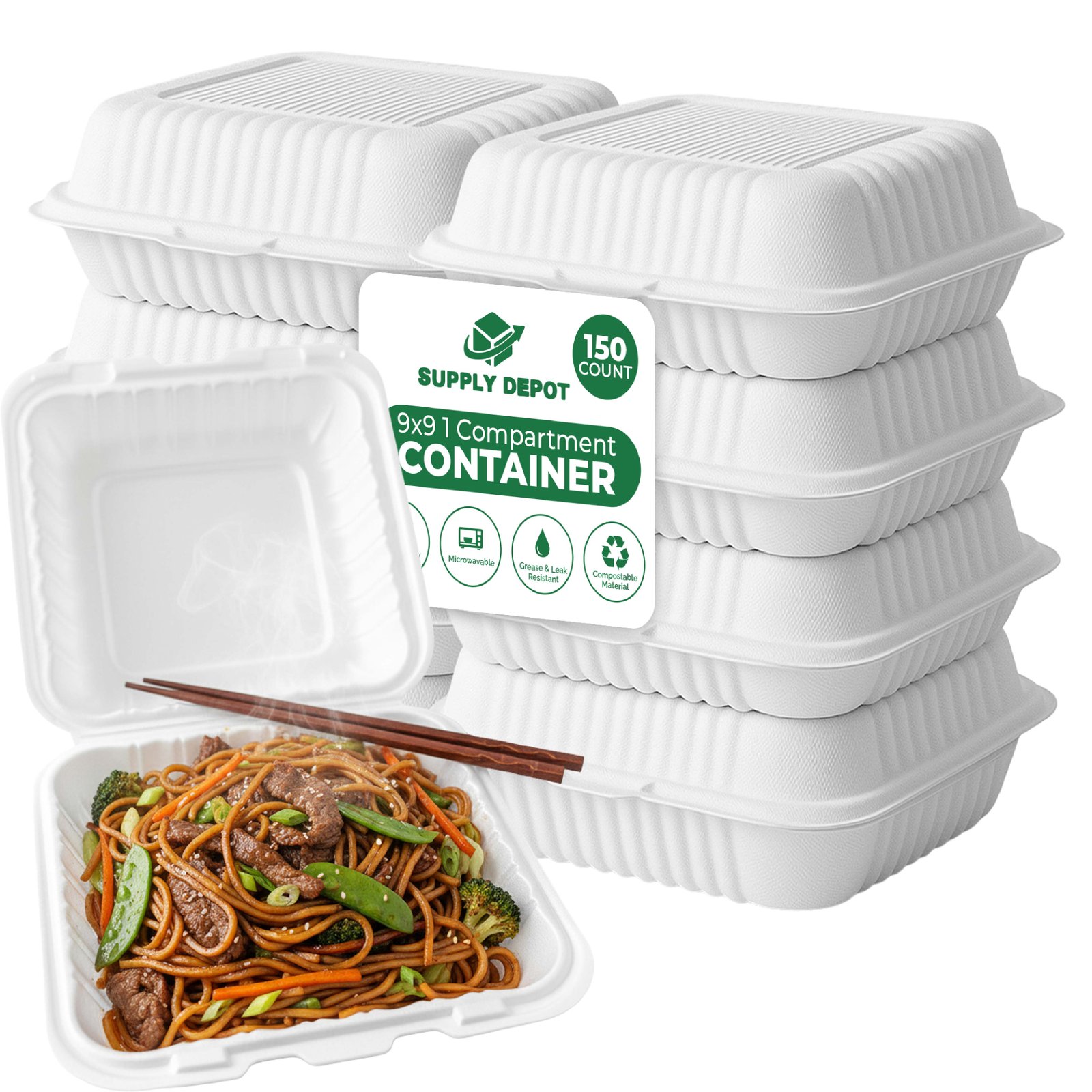 9x9 Eco friendly Containers